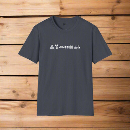 Covenant Symbols Tee: Eternal Trinitarian Covenant, Adamic, Noahic, Abrahamic, Mosaic, Davidic, New (Cross and Empty Tomb)